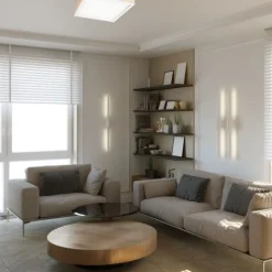 Lamkur Deckenlampe Glas blendarm Holz Pinie E27 B:38,5 cm* Deckenleuchten|Flurlampen