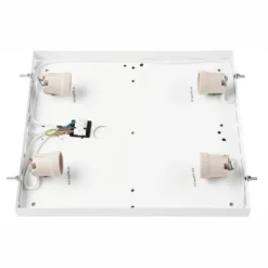 Lamkur Deckenlampe Glas blendarm Holz Pinie E27 B:38,5 cm* Deckenleuchten|Flurlampen