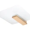 Sollux Deckenlampe Glas Holz 47,5 cm lang blendarm 2x E27* Flurlampen|Bürolampen