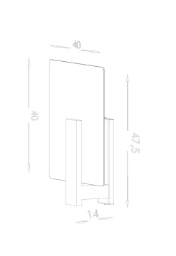 Sollux Deckenlampe Glas Holz 47,5 cm lang blendarm 2x E27* Flurlampen|Bürolampen