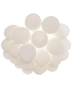 By Rydéns Deckenlampe Glas Metall 50 cm breit Weiß matt G9 Modern* Deckenleuchten|Flurlampen