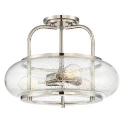 Hot Elstead Deckenlampe Glas Metall Ø41cm innen Vintage Stil