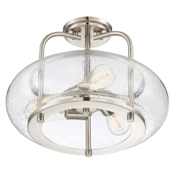 Hot Elstead Deckenlampe Glas Metall Ø41cm innen Vintage Stil