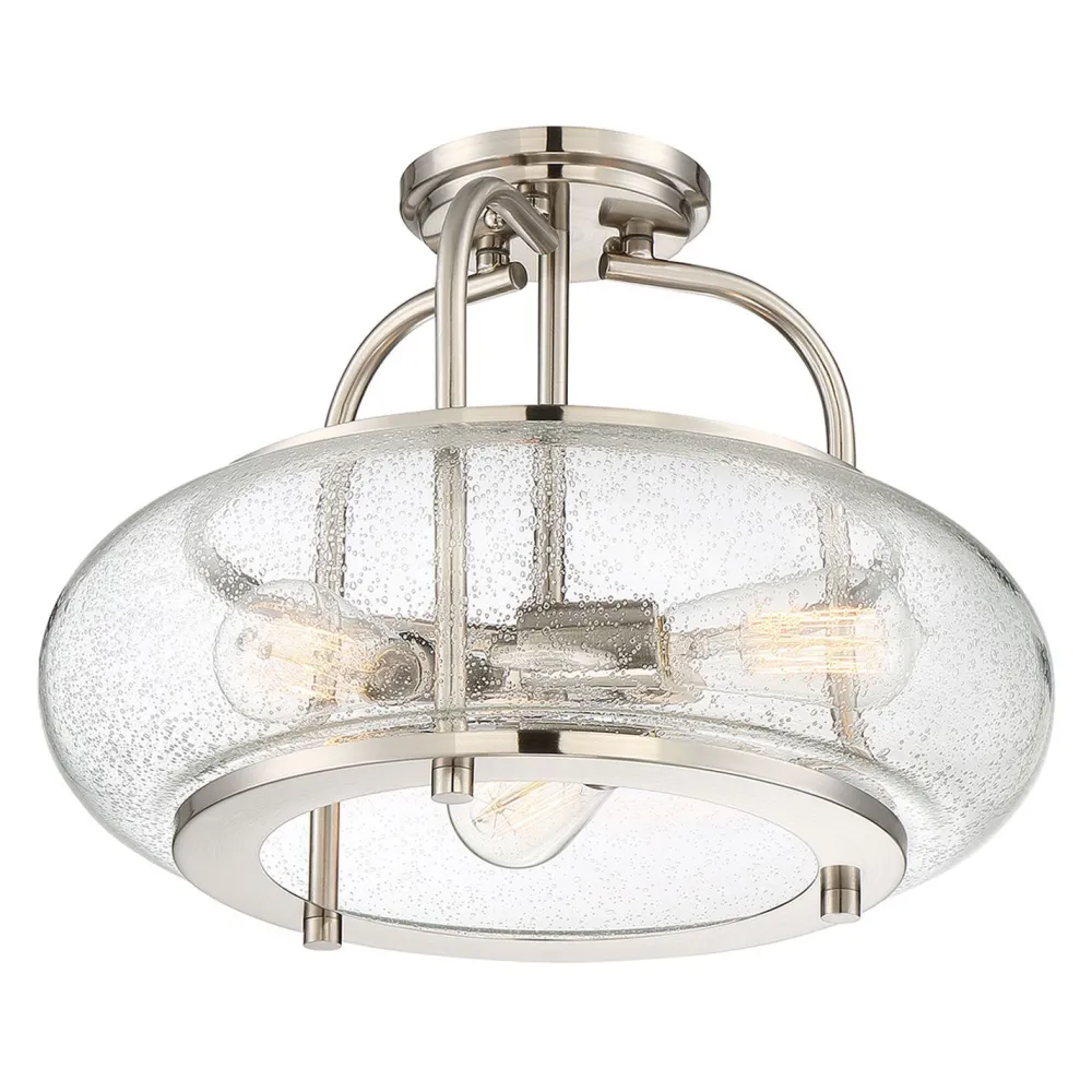 Hot Elstead Deckenlampe Glas Metall Ø41cm innen Vintage Stil