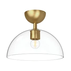 Elstead Deckenlampe Glas Metall E27 Ø 30,5 cm in Gold gebürstet* Deckenleuchten|Flurlampen