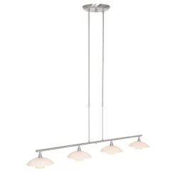 Steinhauer Deckenlampe Glas Metall 4-flmg 120 cm inkl. G9 blendarm* Deckenleuchten|Badezimmer Lampe