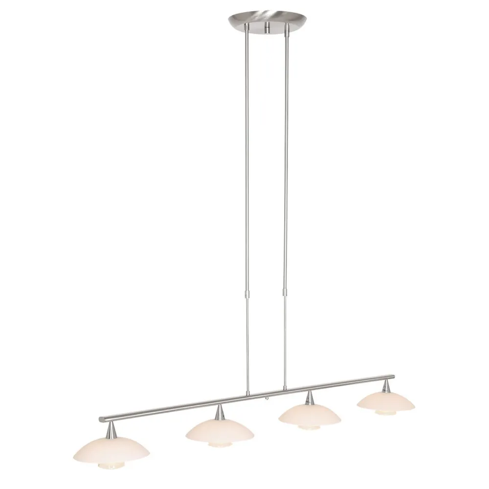 Steinhauer Deckenlampe Glas Metall 4-flmg 120 cm inkl. G9 blendarm* Deckenleuchten|Badezimmer Lampe