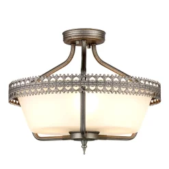 Elstead Deckenlampe Glas Metall handbemalt Ø44cm Wohnzimmer* Wohnzimmerlampen|Glaslampen