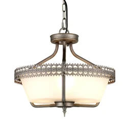 Elstead Deckenlampe Glas Metall handbemalt Ø44cm Wohnzimmer* Wohnzimmerlampen|Glaslampen