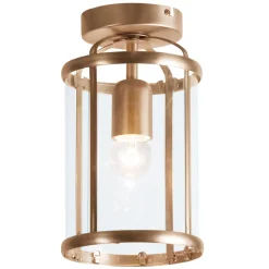 Clearance Steinhauer Deckenlampe Glas Metall in Bronze Ø16 cm E27 Klassisch