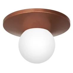 Best Luminex Deckenlampe Glas Metall in Kupfer Ø29 cm E14 blendarm