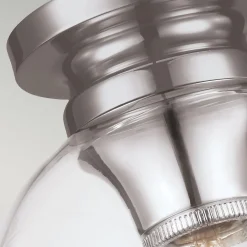 Hot Elstead Deckenlampe Glas Metall Kugelschirm Ø22cm E27 FINYA