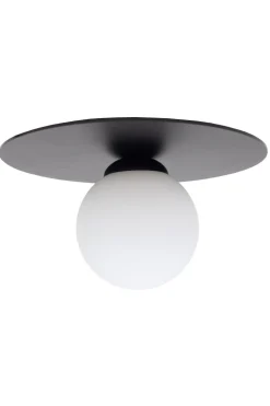 Best Belis Deckenlampe Glas Metall Schwarz E27 Ø20 cm blendarm