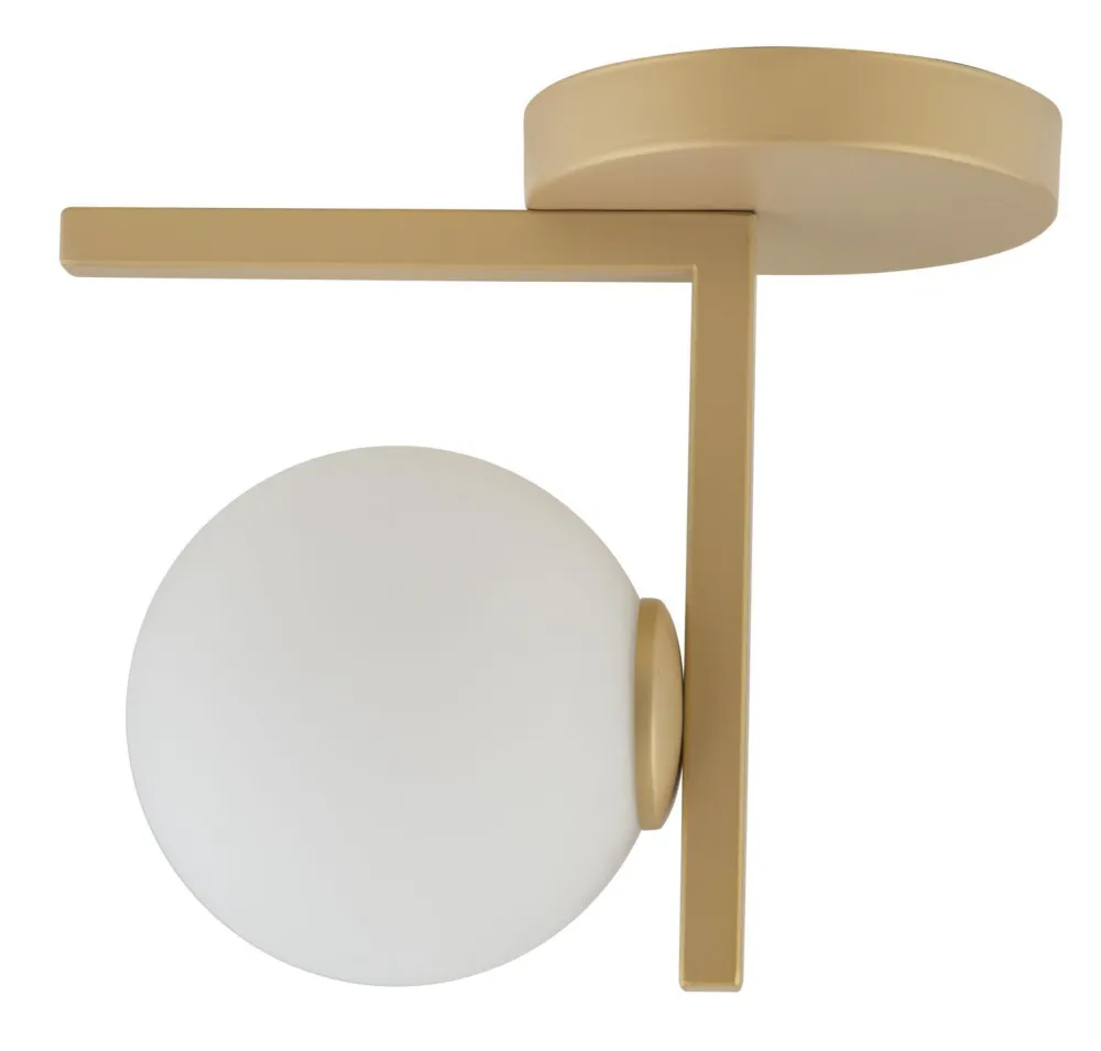 Sigma Deckenlampe Gold Glas Kugel Metall blendarm G9 Modern* Deckenleuchten|Flurlampen