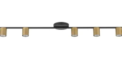 Sigma Deckenlampe Gold Schwarz 5-flammig 110 cm stylisch* Deckenleuchten|Flurlampen