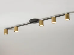 Sigma Deckenlampe Gold Schwarz 5-flammig 110 cm stylisch* Deckenleuchten|Flurlampen