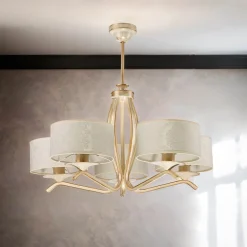 Jupiter Deckenlampe Gold Weiß Ø66cm Esstisch Leuchte 5xE27* Deckenleuchten|Moderne Lampen