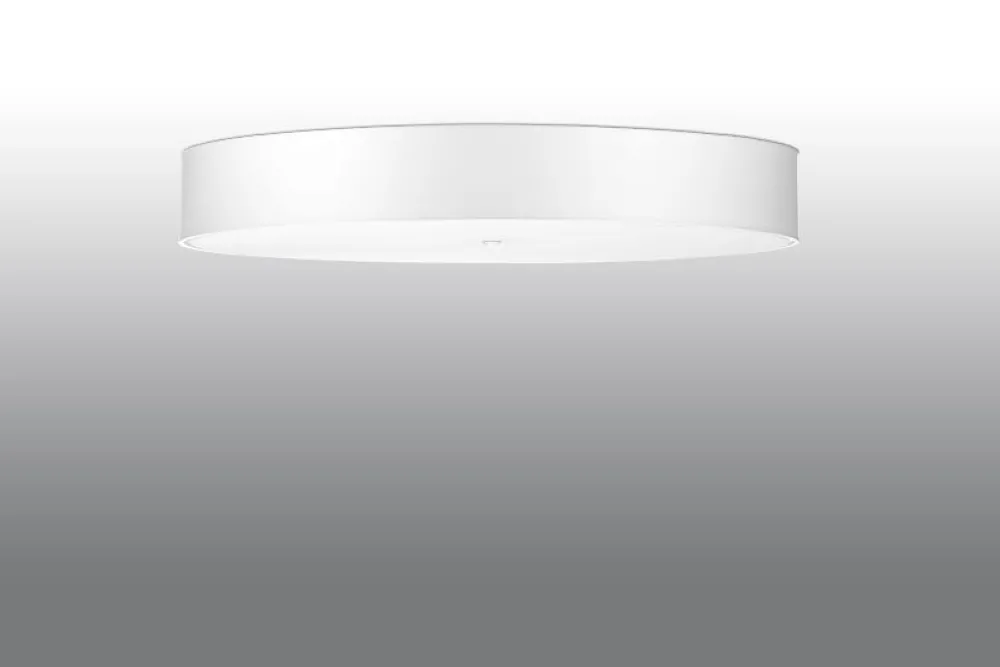 Sollux Deckenlampe groß Ø 100 cm rund Weiß blendarm Stoff Glas* Deckenleuchten|Flurlampen