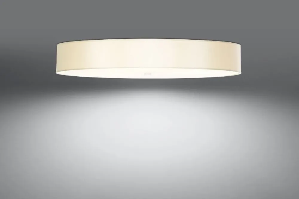 Sollux Deckenlampe groß Ø 100 cm rund Weiß blendarm Stoff Glas* Deckenleuchten|Flurlampen