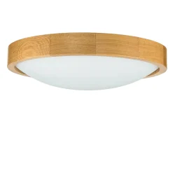 Discount Lamkur Deckenlampe groß Holz Glas Ø37cmSchlafzimmer