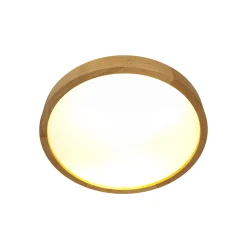 Discount Lamkur Deckenlampe groß Holz Glas Ø37cmSchlafzimmer