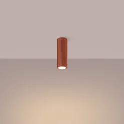 Sollux Deckenlampe GU10 H: 20 cm Ø 6,5 cm klein Rot Aufputz Modern* Flurlampen|Wohnzimmerlampen