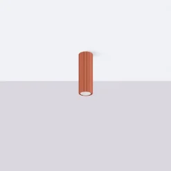 Sollux Deckenlampe GU10 H: 20 cm Ø 6,5 cm klein Rot Aufputz Modern* Flurlampen|Wohnzimmerlampen