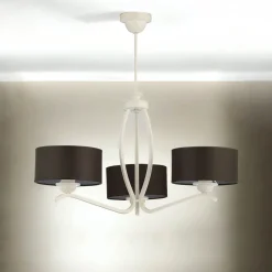 Jupiter Deckenlampe in Weiß Braun Ø66cm Wohnzimmerleuchte* Deckenleuchten|Moderne Lampen