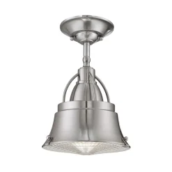 Elstead Deckenlampe Industrial Metall Glas in Nickel DEBIELA* Deckenleuchten|Flurlampen