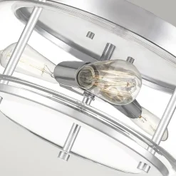 Elstead Deckenlampe IP44 Bad rund Ø 40,6 cm 3x E27 Chrom* Deckenleuchten|Badezimmer Lampe