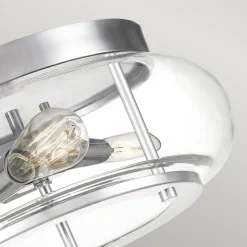 Elstead Deckenlampe IP44 Bad rund Ø 40,6 cm 3x E27 Chrom* Deckenleuchten|Badezimmer Lampe