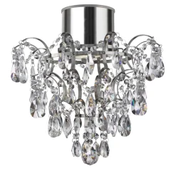 Searchlight Deckenlampe IP44 Kristall Ø 36 cm GU10 Chrom Badezimmer* Deckenleuchten|Wohnzimmerlampen