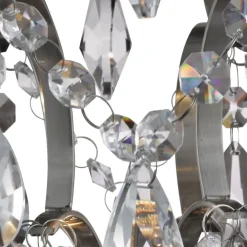 Searchlight Deckenlampe IP44 Kristall Ø 36 cm GU10 Chrom Badezimmer* Deckenleuchten|Wohnzimmerlampen