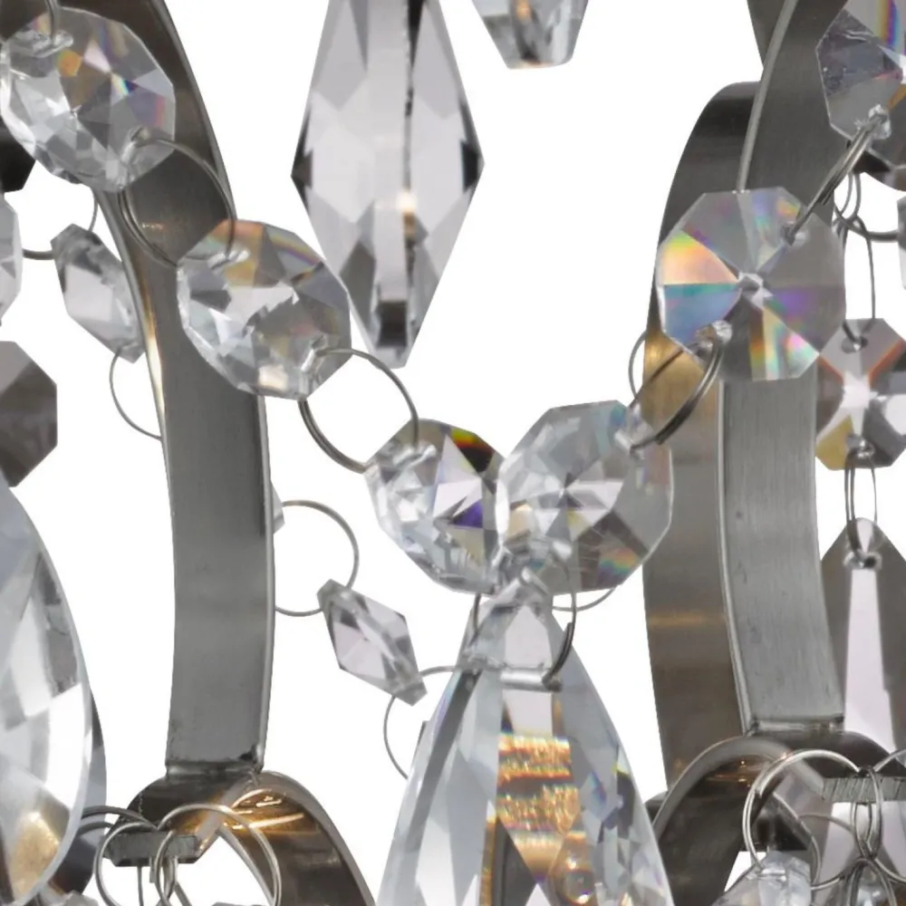 Searchlight Deckenlampe IP44 Kristall Ø 36 cm GU10 Chrom Badezimmer* Deckenleuchten|Wohnzimmerlampen