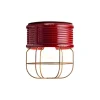 Ferroluce Deckenlampe Keramik Ø 21 cm rund Bordeaux Shabby Antik* Wohnzimmerlampen|Keramiklampen
