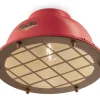Ferroluce Deckenlampe Keramik Ø 35 cm Rot Shabby Antik Rostbraun
