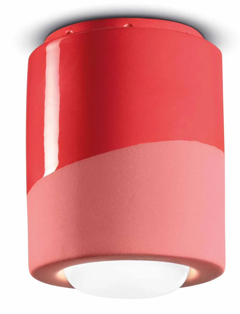 Sale Ferroluce Deckenlampe Keramik D: 12,5 cm Aufputz Koralle E27 rund