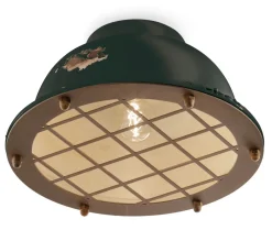 Ferroluce Deckenlampe Keramik E27 Ø 35 cm rund Vintage Design* Wohnzimmerlampen|Keramiklampen