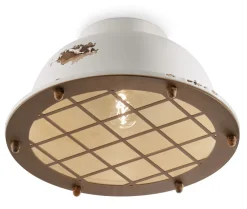 Best Ferroluce Deckenlampe Keramik E27 D: 35 cm rund Vintage Design