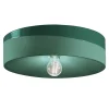 Ferroluce Deckenlampe Keramik E27 D: 40 cm rund Grün Handarbeit