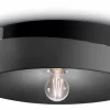 Sale Ferroluce Deckenlampe Keramik rund D: 40 cm Schwarz E27 Retro