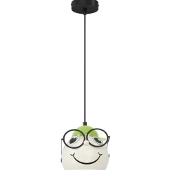 Outlet Luminex Deckenlampe Kinderzimmer Glas Metall Ø 16,5 cm E27