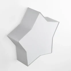 TK Lighting Deckenlampe Kinderzimmer Stern L: 45 cm Stoff Weiß Grau 2x E27*Kinder Deckenleuchten|Kinderzimmerlampen