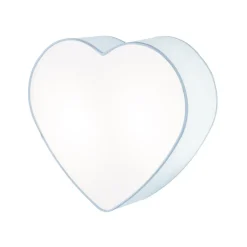 Online TK Lighting Deckenlampe Kinderzimmer Hellblau Weiß L: 42 cm Herz 2x E27