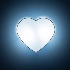 Online TK Lighting Deckenlampe Kinderzimmer Hellblau Weiß L: 42 cm Herz 2x E27