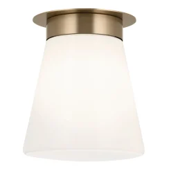 Elstead Deckenlampe klein B: 21,6 cm E27 Metall Glas in Bronze Weiß* Deckenleuchten|Flurlampen