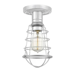 Elstead Deckenlampe klein Metall Ø 14,5 cm in Chrom poliert Vintage* Deckenleuchten|Flurlampen