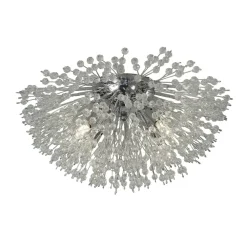 Searchlight Deckenlampe Kristall Ø 39 cm 4-flammig G9 Chrom Klar