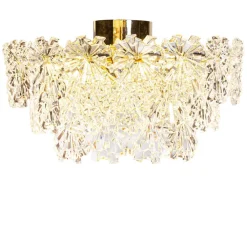 New By Rydéns Deckenlampe Kristall 51,5 cm breit in Gold 3-flammig E14