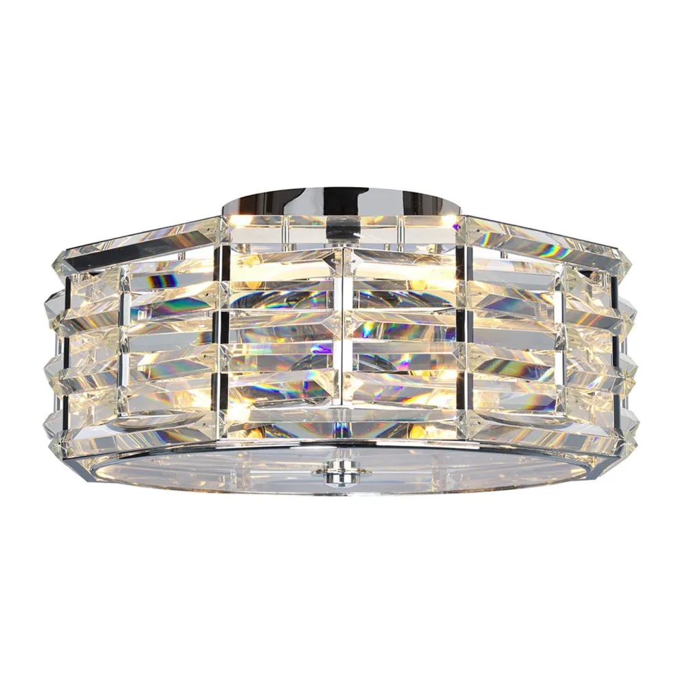 Sale Elstead Deckenlampe Kristall Metall rund Ø48cm E27 BERSIVA